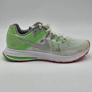 Nike (807279-101) Womens Zoom Winflo 2 White/Green Running Training Shoes Sz 6.5